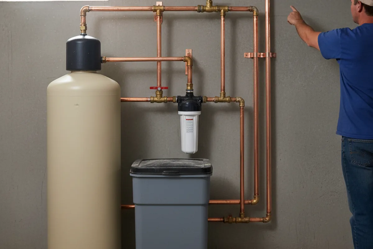 Whole-house water treatment system installed in La Crosse